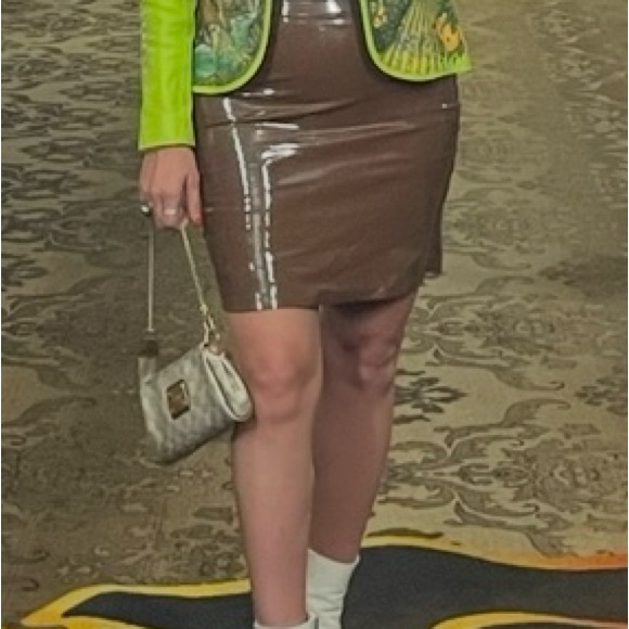 Commando Asymmetrical Brown Skirt - Picture 1 of 3